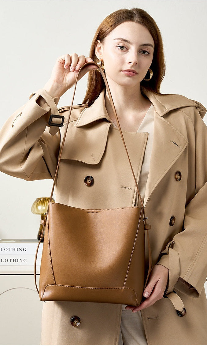 UrbanSoft Leather Bucket Bag